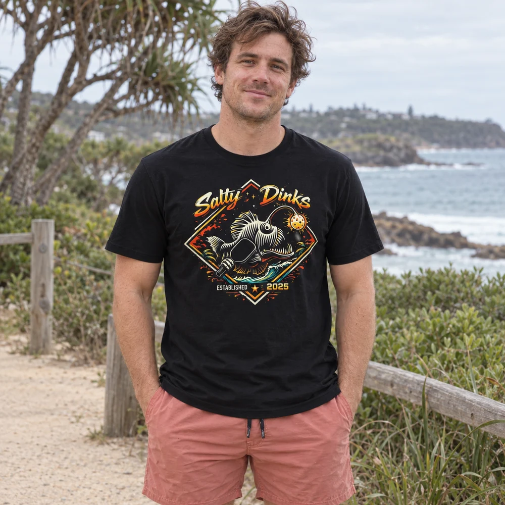 Salty Angler Performance Tee โ Mens - everyday coastal