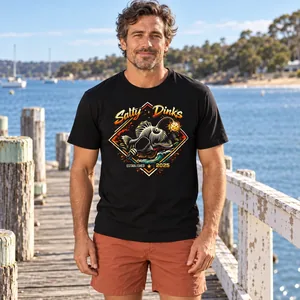 Salty Angler Performance Tee – Mens — standard — front view on model